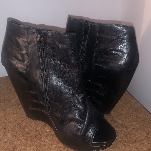 Carlos Santana Wedge Bootie Size 9.5 Black - Picture 3 of 11